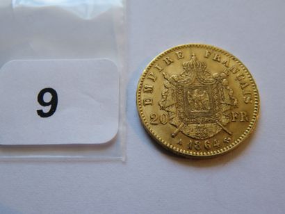 Gold coin - France - 20 Francs Napoleon III,...