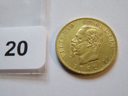 Gold coin - Italy - 20 Lire Victor Emmanuel...