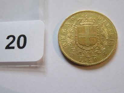 Gold coin - Italy - 20 Lire Victor Emmanuel...