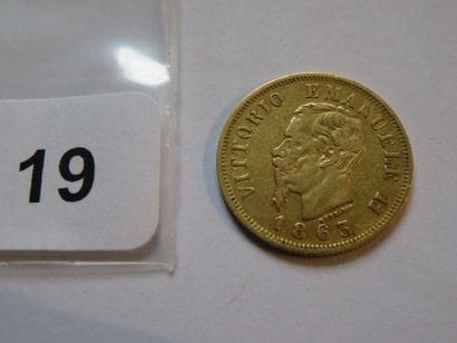 Gold coin - Italy - 10 Lire Victor Emmanuel...
