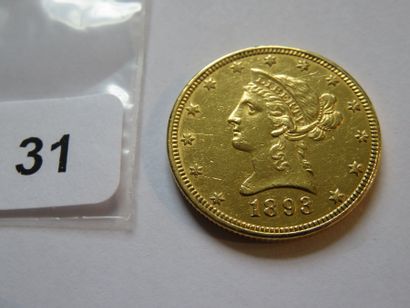 Gold coin - USA - 10 Liberty Dollars, crowned...