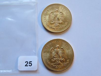 Gold Coins - Mexico - Lot of 2 x 50 Pesos...