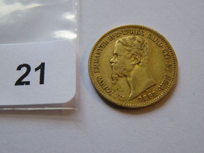 Gold coin - Sardinia (House of Savoy) - 20...