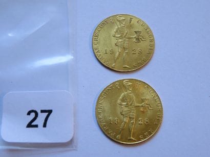 Gold coins - Netherlands - Lot of 2 x Ducat...