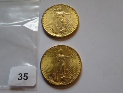 Gold coins - USA - Lot of 2 x 20 Dollars...