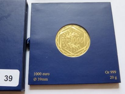 Gold Euro coins - France - Lot of 2 x 1000...