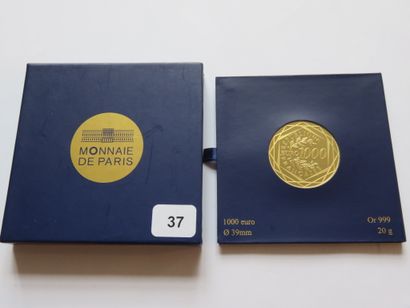 Gold coin Euros - France - 1000 Euros Hercules...