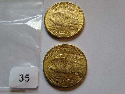 Gold coins - USA - Lot of 2 x 20 Dollars...
