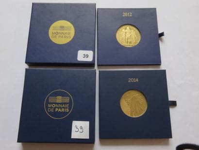 Gold Euro coins - France - Lot of 2 x 1000...