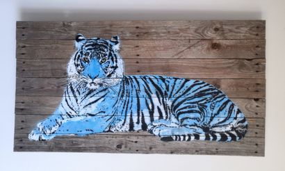 MOSKO 

Tigre bleu allongé, 2016

Acrylique...