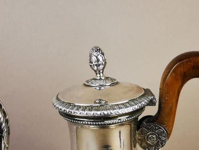 CAFETIERE en argent. PARIS, 1809-1819. Modèle...