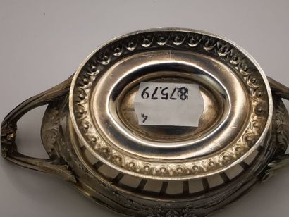 POT A SUCRE en argent. PARIS, ap. 1838 (Minerve)....
