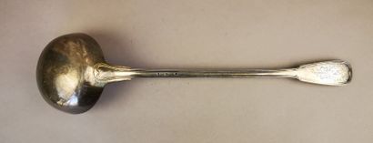 LOUCHE en argent. DPTS, orfèvre P.G., 1809-1819....