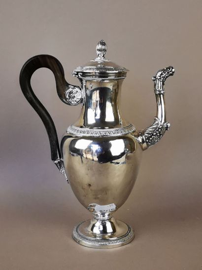 CAFETIERE en argent. PARIS, Charles-Louis...