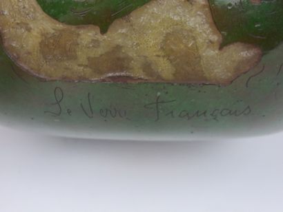 LE VERRE FRANCAIS

Pichet en verre à décor...