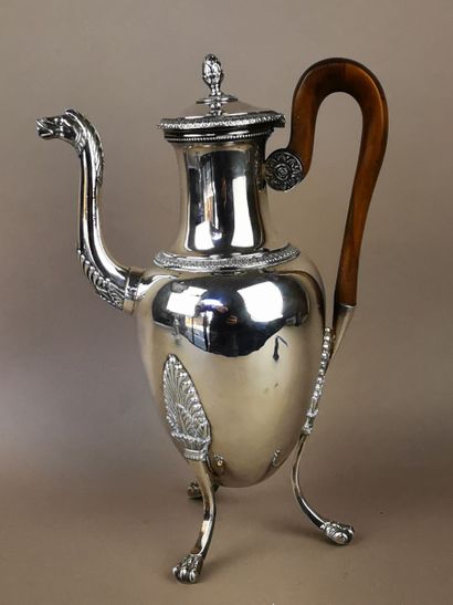 CAFETIERE en argent. PARIS, 1809-1819. Modèle...