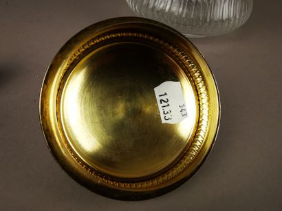 SEAU en cristal de Baccarat, monté en argent...