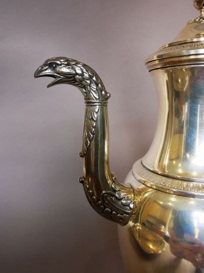CAFETIERE en argent. PARIS, Charles BARRIER,...