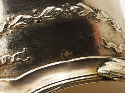 POT A SUCRE en argent. PARIS, ap. 1838 (Minerve)....