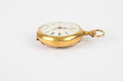 Montre de col en or 750 millièmes, cadran...