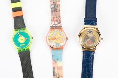 SWATCH 

Lot de trois montres, neuves de...