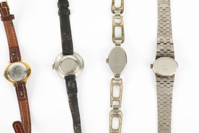 LIP, AIRAIN, BLAZON 

Lot de quatre montres...