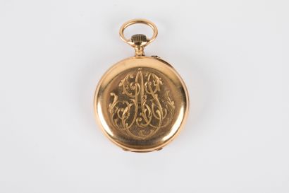 Montre de poche en or 750 millièmes, boîtier...
