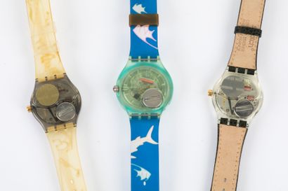 SWATCH 

Lot de trois montres, neuves de...
