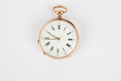 Montre de poche en or 750 millièmes, boîtier...
