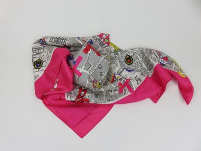 Karl LAGERFELD

Foulard en soie fuchsia à...