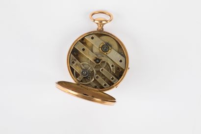 Montre de poche en or 750 millièmes, boîtier...