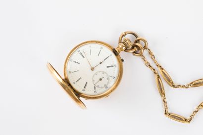 Montre de poche en or 750 millièmes N° 8349...