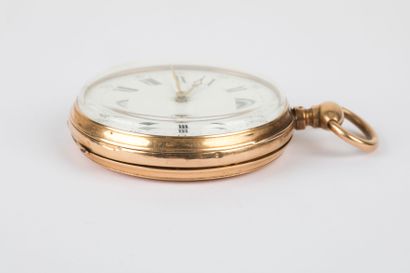 Montre de poche en or 750 millièmes, boîtier...