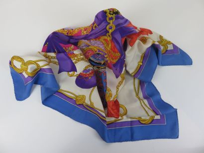 CELINE

Foulard en soie multi-coloré bleu,...