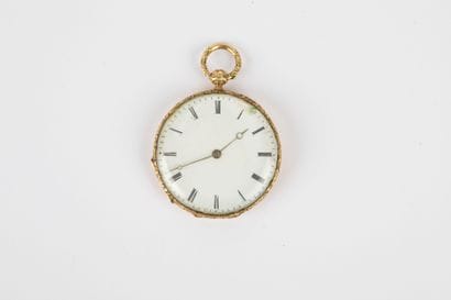 Montre pendentif en or 750 millièmes, boîtier...
