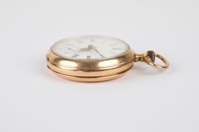 Montre de poche en or 750 millièmes, boîtier...