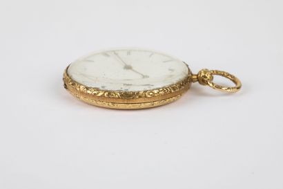 Montre pendentif en or 750 millièmes, boîtier...
