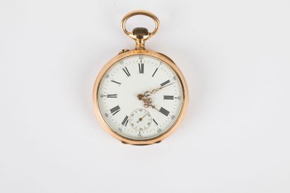 Montre de poche en or 750 millièmes, boîtier...