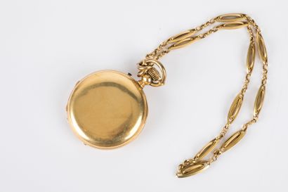 Montre de poche en or 750 millièmes N° 8349...