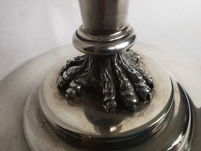 FLAMBEAU en argent. FLORENCE (Italie), PAMPALONI,...