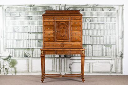 CABINET en marqueterie de bois de violette...