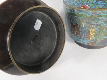 EXTREME ORIENT 

Paire de vases en bronze...