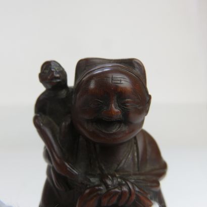 JAPON - XIXe siècle

Netsuke en bois, sarumawashi...