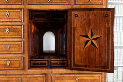 CABINET en marqueterie de bois de violette...