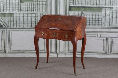 BUREAU DE PENTE en marqueterie de fleurs...