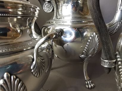 SERVICE A THE ET A CAFE en argent. PARIS,...