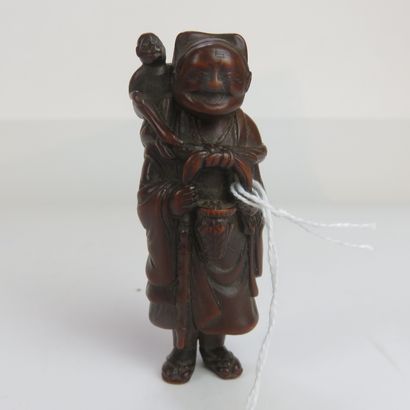 JAPON - XIXe siècle

Netsuke en bois, sarumawashi...