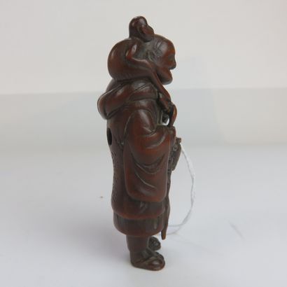 JAPON - XIXe siècle

Netsuke en bois, sarumawashi...
