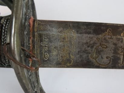 RARE SABRE D'OFFICIER DE LA MARINE BATAVE...