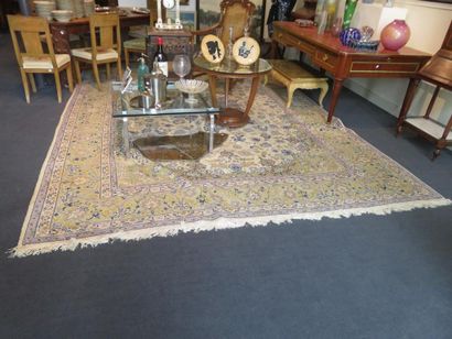 TAPIS en laine points noués fait main fond...